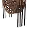 6ft. Copper Metal Geometric Handmade Foldable Freestanding Woven Room Divider Screen